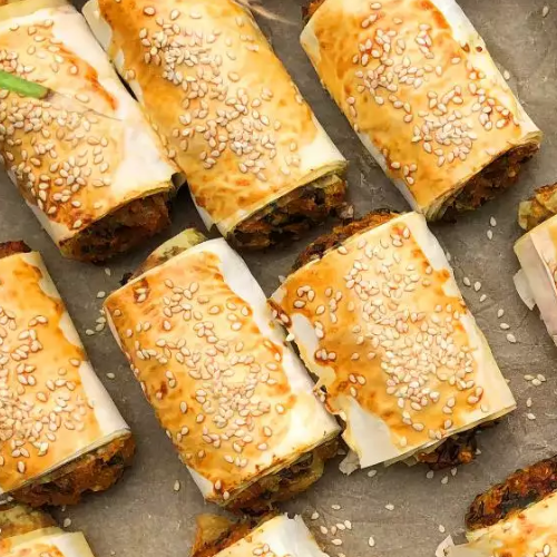 Sweet Potato Lentil Sausage Rolls